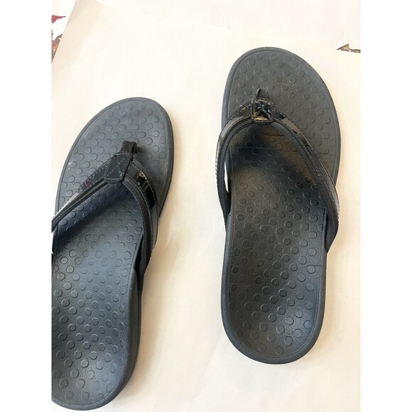 Vionic Orthaheel Tide II Women’s US 9 Patent Leather Flip Flops Sandals Black - Picture 9 of 9